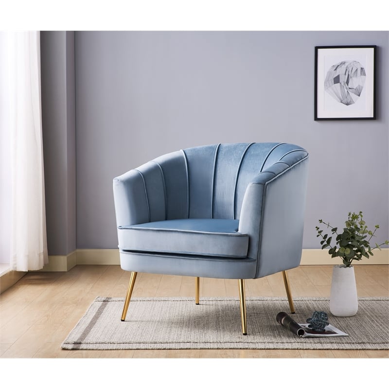 modern velvet accent chair