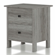Furniture of America Tellun Modern Wood 2-Drawer Nightstand in Vintage Gray Oak