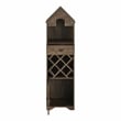 Furniture of America Cruz Rustic Wood 5-Bottle Wine Rack in Reclaimed Oak