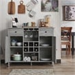 Furniture of America Claus Wood Multi-Storage Buffet Server in Vintage Gray Oak