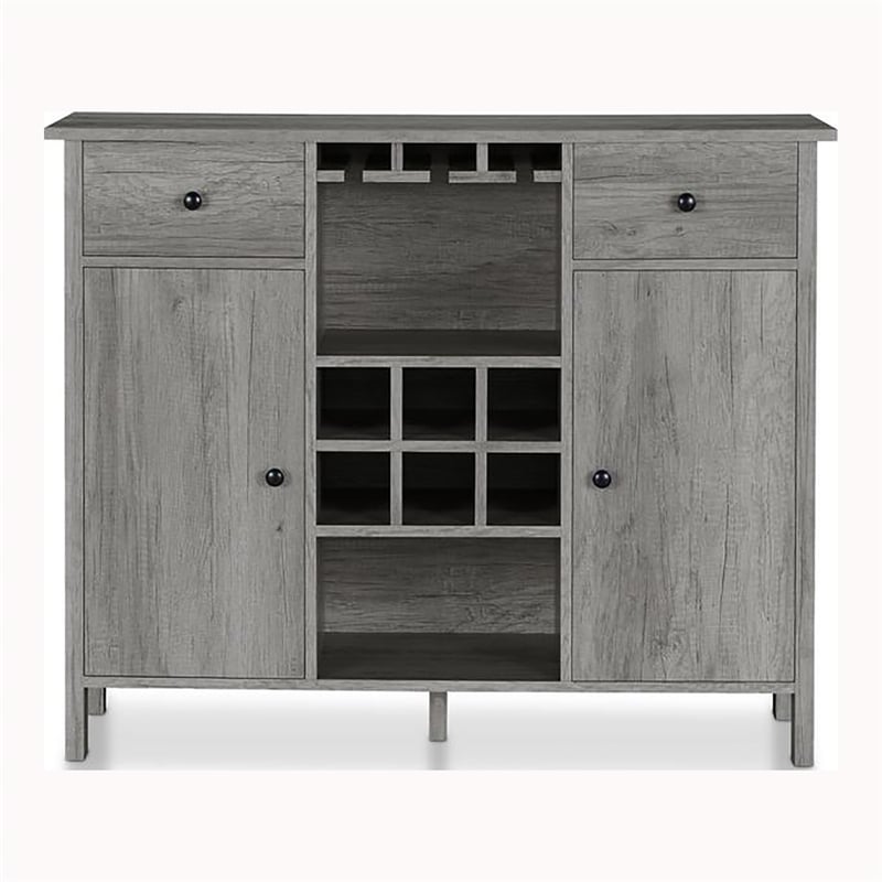 Furniture of America Claus Wood Multi-Storage Buffet Server in Vintage Gray Oak