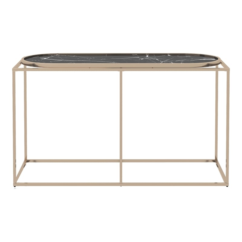 Furniture of America Abair Contemporary Metal Console Table in Black