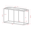 Furniture of America Abair Contemporary Metal Console Table in White