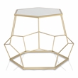 Furniture of America Boris Metal 2-Piece Nesting Accent Table Set in Gold