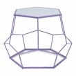 Furniture of America Boris Metal 2-Piece Nesting Accent Table Set in Purple
