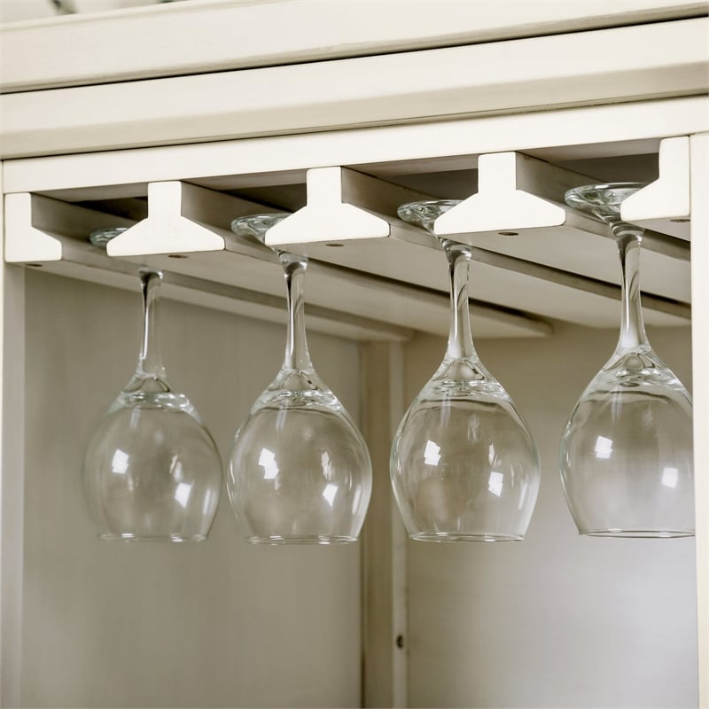 Furniture of America Ronan Wood 3-Piece Counter Height Dining Set in White