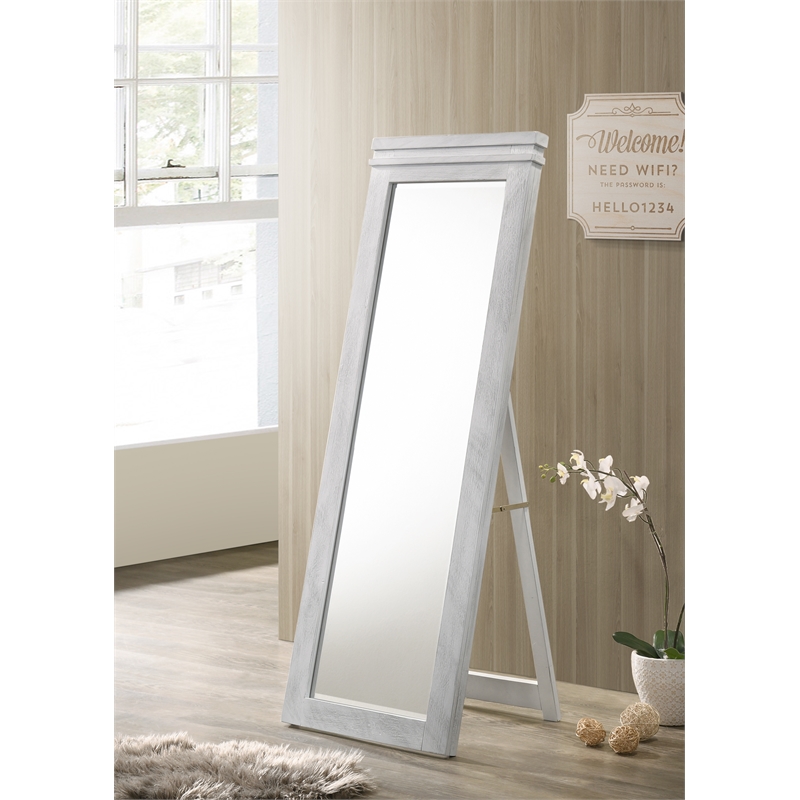 stand alone mirror with storage