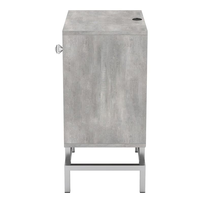 Furniture of America Lyn Contemporary Wood 1-Drawer End Table in Light Gray