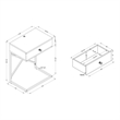 Furniture of America Kylie Modern Wood 1-Drawer End Table in Light Gray