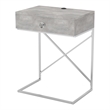 Furniture of America Kylie Modern Wood 1-Drawer End Table in Light Gray