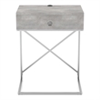Furniture of America Kylie Modern Wood 1-Drawer End Table in Light Gray