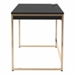 Furniture of America Abair Metal Writing Desk with USB Port in Black
