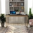 Furniture of America Abair Metal Writing Desk with USB Port in Black