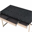 Furniture of America Abair Metal Writing Desk with USB Port in Black