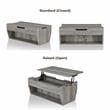 Furniture of America Edwards Wood Lift-Top Coffee Table in Vintage Gray