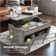 Furniture of America Edwards Wood Lift-Top Coffee Table in Vintage Gray