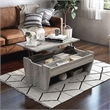 Furniture of America Edwards Wood Lift-Top Coffee Table in Vintage Gray