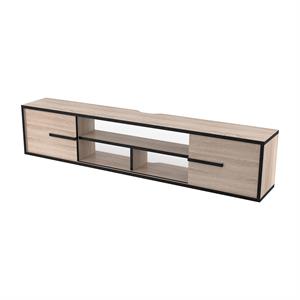 furniture of america evermore modern wood floating 60