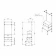 Furniture of America Tussem Rustic Wood 3-Shelf Hall Tree in Reclaimed Oak