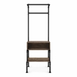 Furniture of America Tussem Rustic Wood 3-Shelf Hall Tree in Reclaimed Oak
