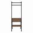 Furniture of America Tussem Rustic Wood 3-Shelf Hall Tree in Reclaimed Oak