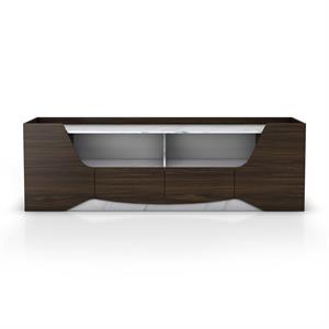 furniture of america malkin contemporary wood 2-drawer tv stand in wenge brown