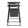 Furniture of America Lassatov Metal 2-Piece Nesting Table in Matte Black