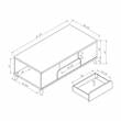 Furniture of America Shinghamton Wood Multi-Storage Coffee Table in White Oak