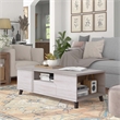 Furniture of America Shinghamton Wood Multi-Storage Coffee Table in White Oak