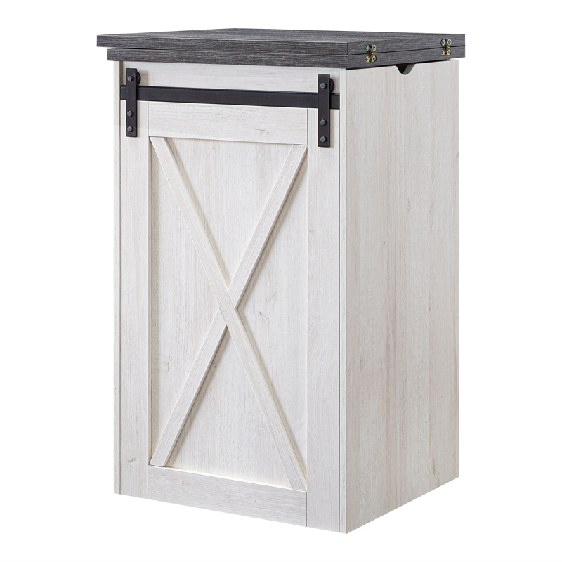 Furniture of America Palvery Transitional Wood Expandable Home Bar in White Oak