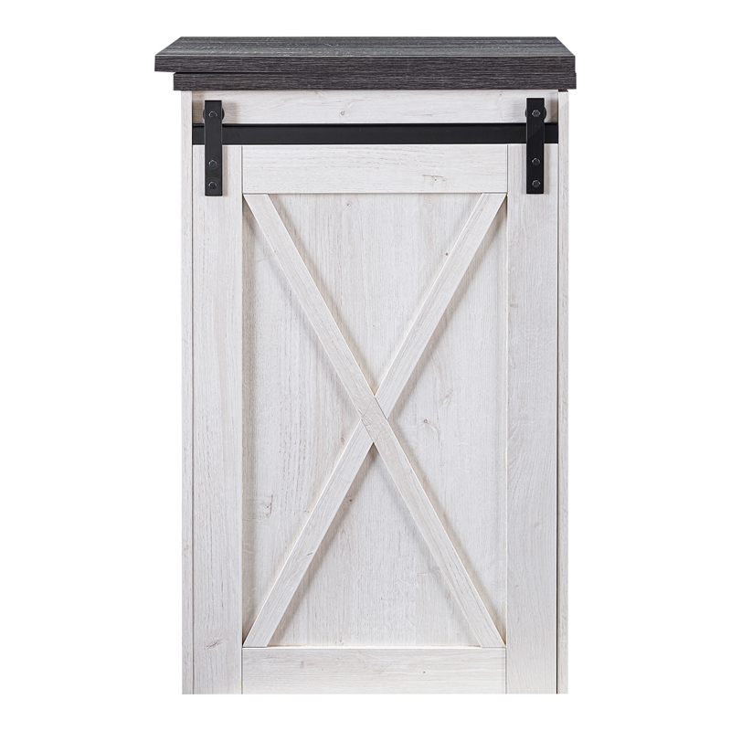 Furniture of America Palvery Transitional Wood Expandable Home Bar in White Oak