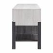 Furniture of America Ganett Wood 3-Drawer TV Stand in White and Gray