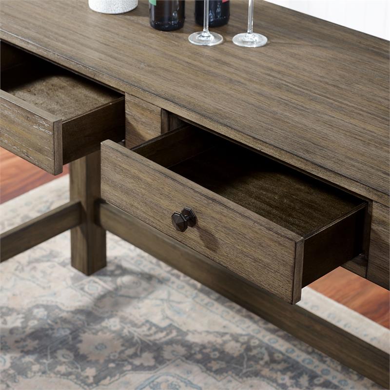 Furniture of America Stache 4-Piece Light Walnut Wood Counter Height Dining Set