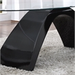 Furniture of America Pelletoni Contemporary Glass Top Coffee Table in Black