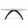Furniture of America Pelletoni Contemporary Glass Top Coffee Table in Black