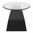 Furniture of America Pelletoni Contemporary Glass Top Coffee Table in Black