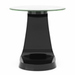 Furniture of America Pelletoni Contemporary Glass Top End Table in Black