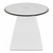 Furniture of America Pelletoni Contemporary Glass Top Coffee Table in White