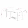 Furniture of America Baletto Contemporary Wood Coffee Table in Oak and White