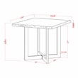 Furniture of America Baletto Contemporary Wood End Table in Oak and White