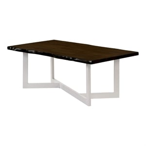 Furniture of America Krestian Contemporary Wood Coffee Table in Oak and White