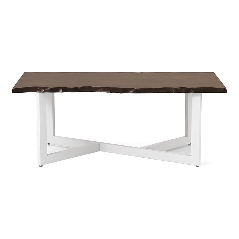 Furniture of America Krestian Contemporary Wood Coffee Table in Oak and White