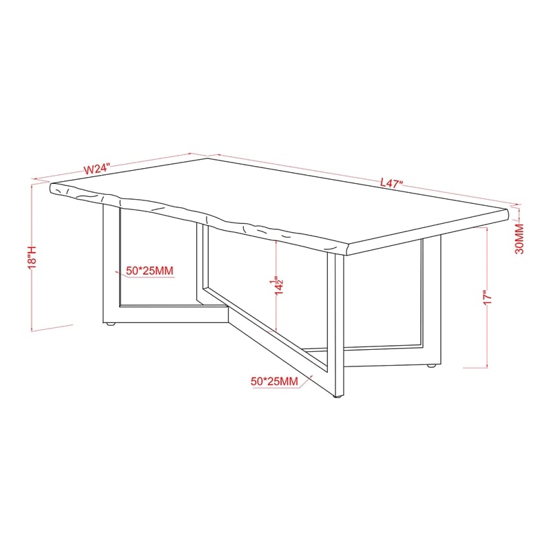 Furniture of America Krestian Contemporary Wood Coffee Table in Oak and White