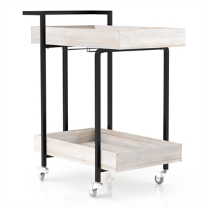 furniture of america lackomb contemporary wood serving cart