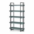Furniture of America Lackomb Contemporary Wood 5-Tier Bookcase in Antique Blue