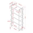 Furniture of America Lackomb Contemporary Wood 5-Tier Bookcase in Antique Blue