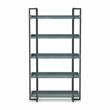 Furniture of America Lackomb Contemporary Wood 5-Tier Bookcase in Antique Blue