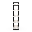 Furniture of America Lackomb Contemporary Wood 5-Tier Bookcase in Antique White