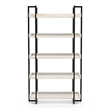 Furniture of America Lackomb Contemporary Wood 5-Tier Bookcase in Antique White
