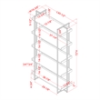 Furniture of America Lackomb Contemporary Wood 5-Tier Bookcase in Antique White